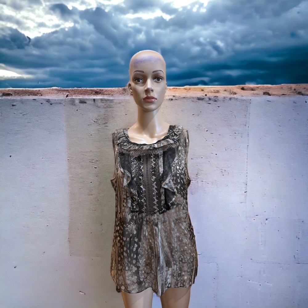 Ellie Tahari Animal Print Blouse